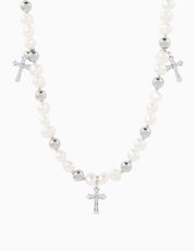 Pearl Necklace Cross