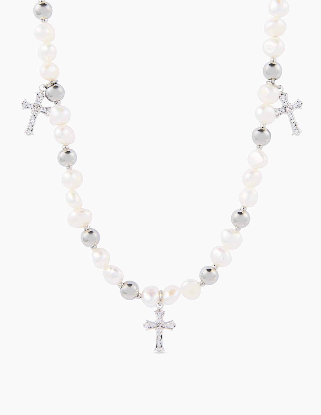 Pearl Necklace Cross