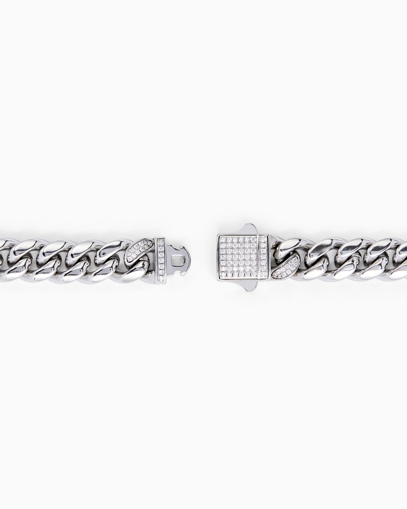 Cuban Iced Chain (Silver) 12mm