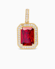 Ruby Pendant (Gold) Iced