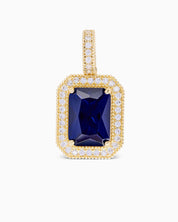 Sapphire Pendant (Gold) Iced