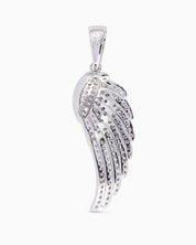 Wing Pendant (Silver) Iced