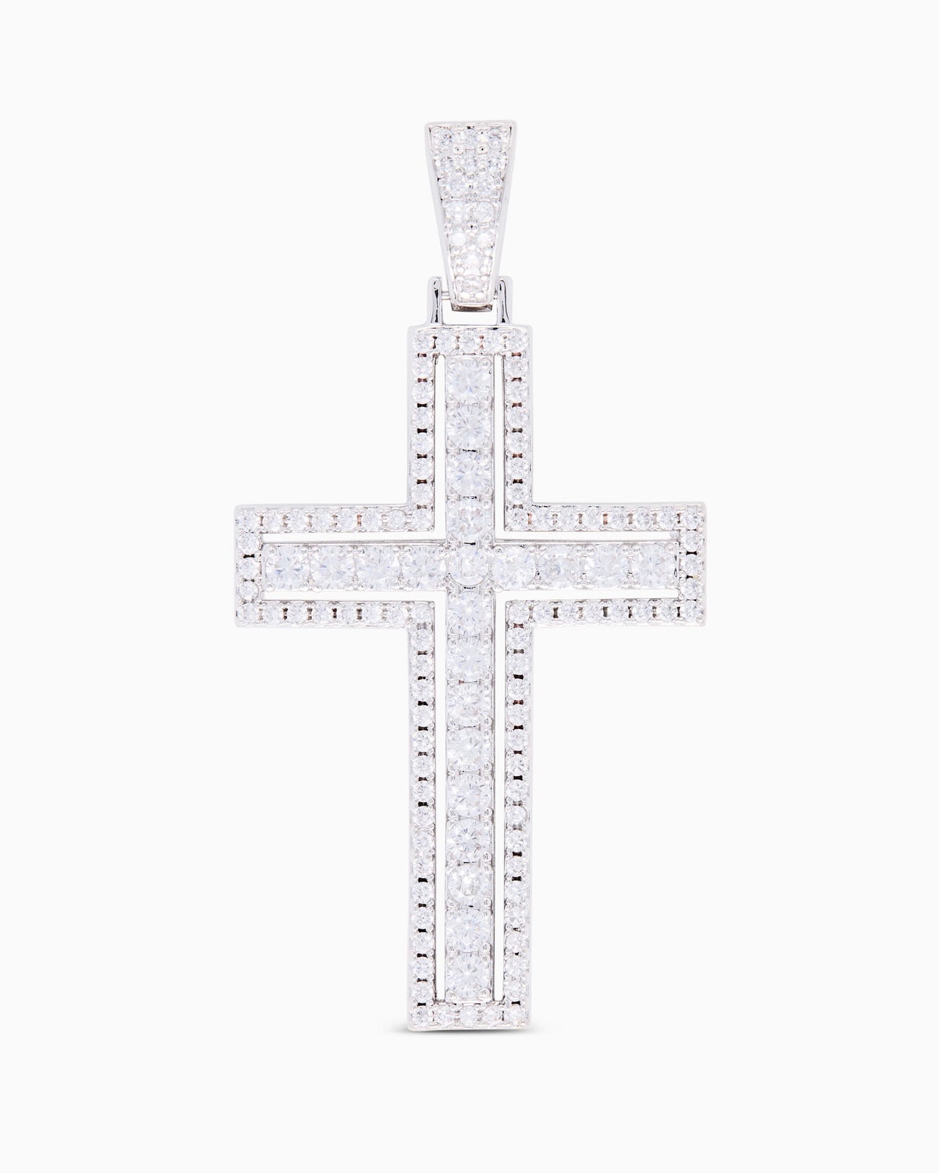 Double Iced Cross (Silver)