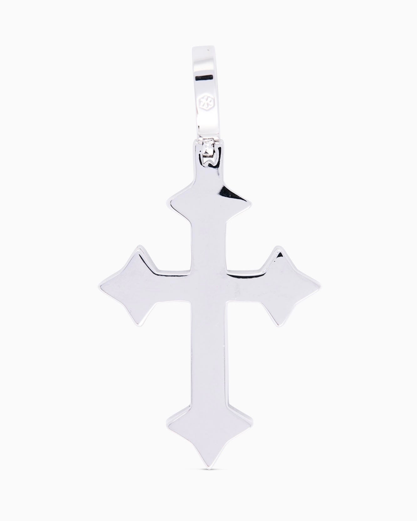 Iced Cross Onyx (Silver)