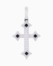 Iced Cross Onyx (Silver)