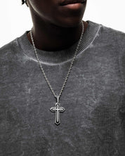 Pearl Cross Pendant (Silver)