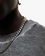 Cuban Iced Chain (Silver) 12mm