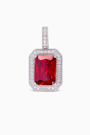 Ruby Pendant (Silver) Iced