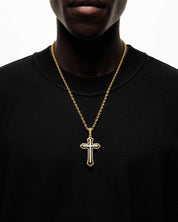 Pearl Cross Pendant (Gold)