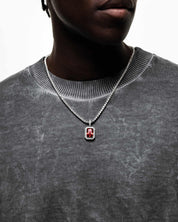 Ruby Pendant (Silver) Iced