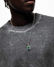 Emerald Pendant (Silver) Iced